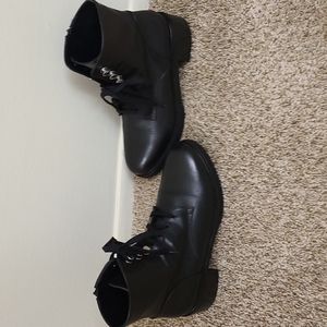 Black Lace Up Boots